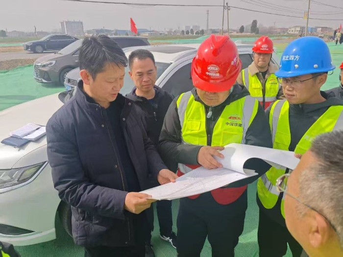 2025-3-14石安分公司督導(dǎo)新增互通項目建設(shè)（左1陳園明）